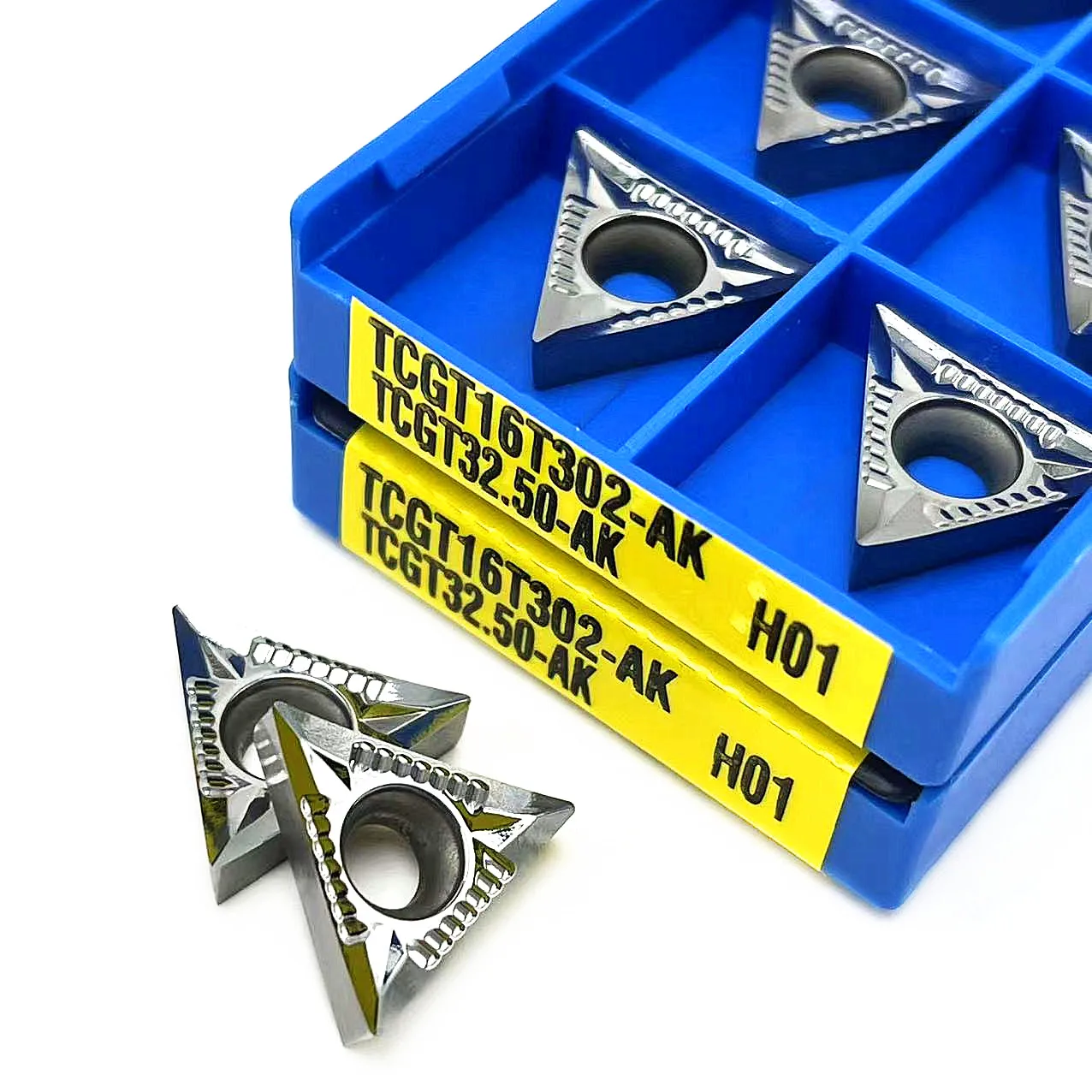 10ชิ้น TCGT16T304 TCGT16T302 TCGT16T308 AK H01อลูมิเนียมแทรกเครื่องมือกลึงภายใน CNC กลึงเครื่องมือเครื่องกลึง indexable