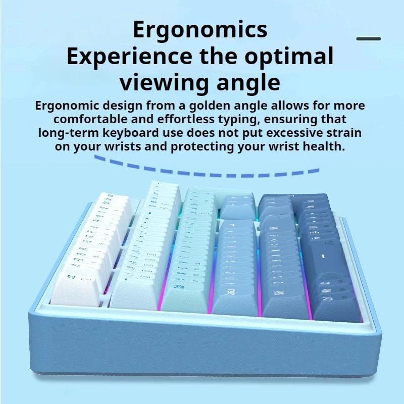 KS104 Mechanical Keyboard CSGO Customized Three Mode Connection Wireless Hot Swappable PBT Material Ergonomic Silky Touch Gasket