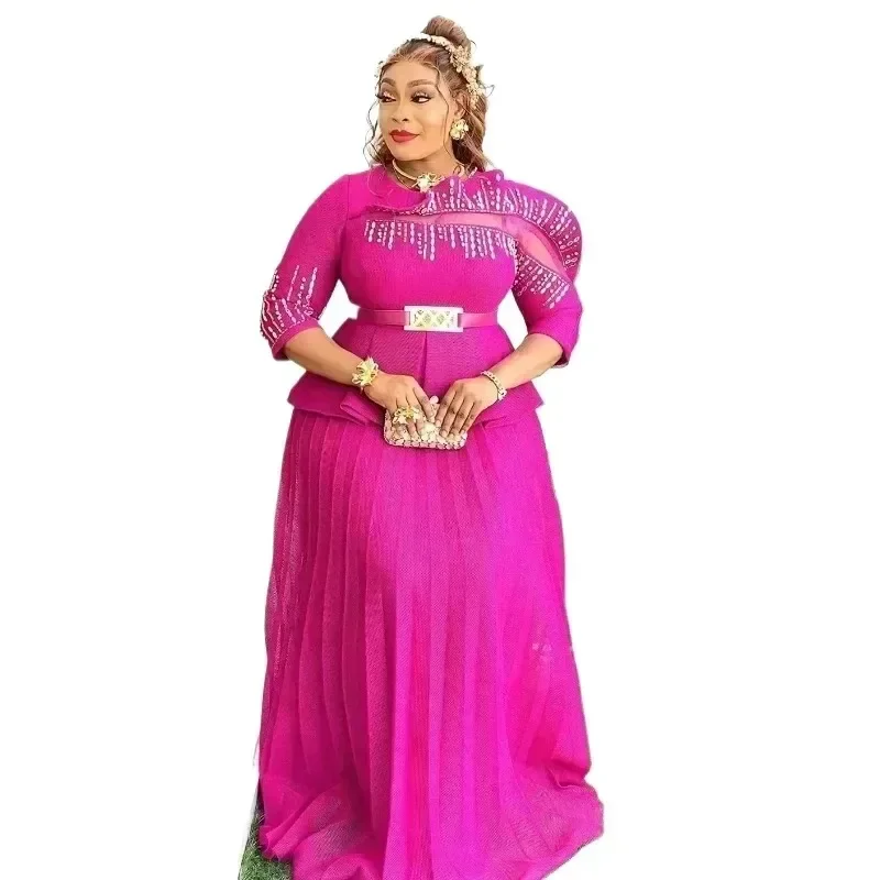 2025 roupas africanas plus size elegantes vestidos africanos para mulheres festa de casamento de natal vestido longo dashiki ancara roupas robe