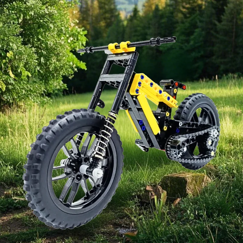 MOC Downhill Mountain Bike Equitazione Off Road Sospensione completa Modello 45881 Building Blocks Mattoni Kit Giocattoli per bambini per i regali dei bambini