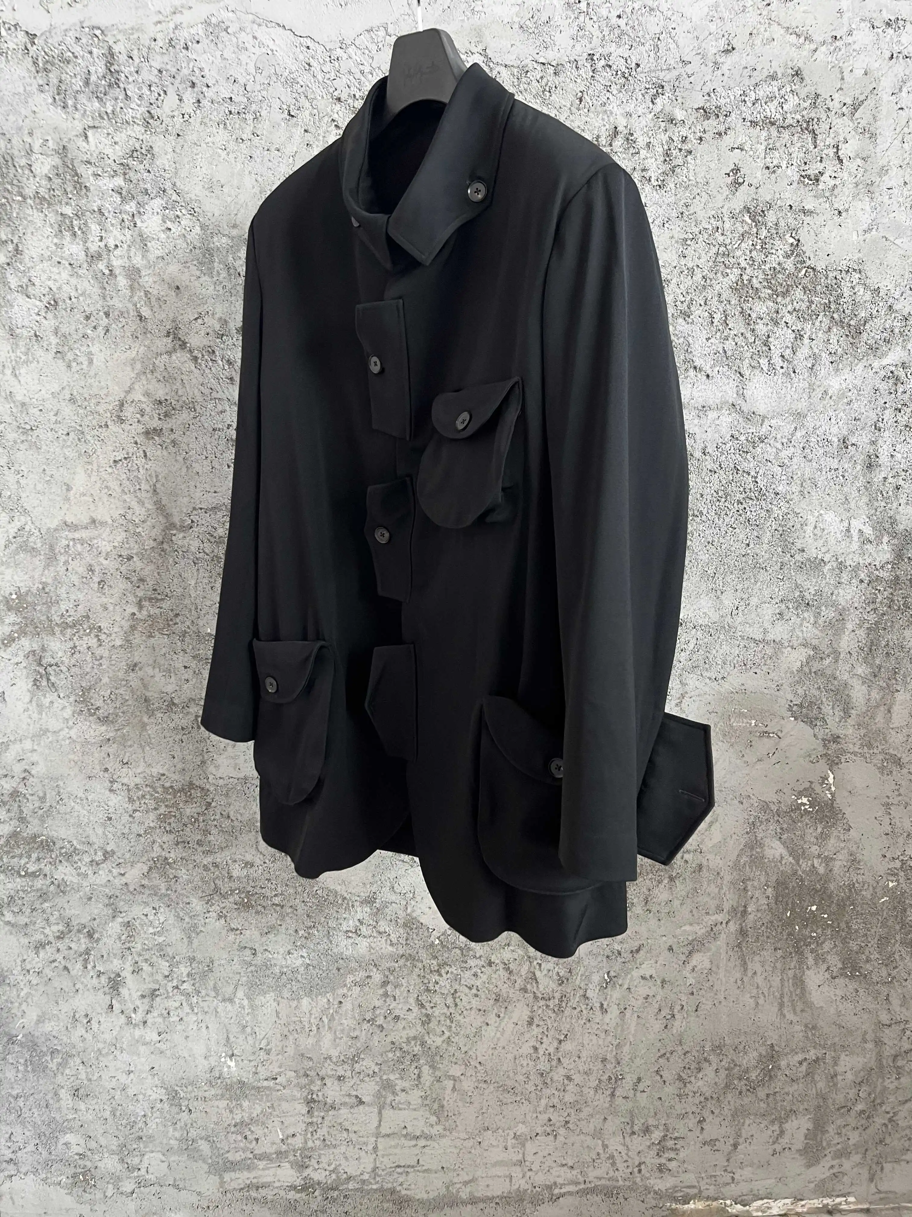 TOP-YAMAMOTO deconstructed wool Gabardine suit Yamamoto style Casual jacket