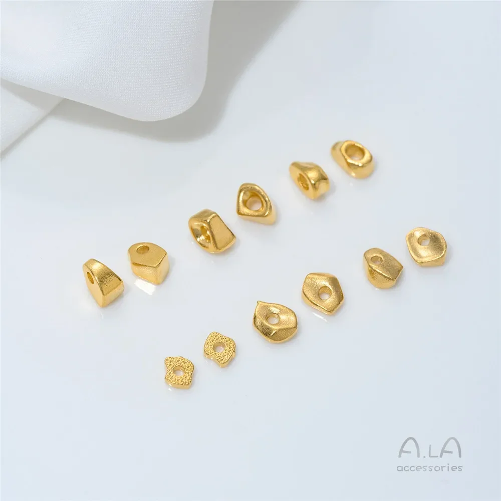 T368 Vietnamese Zand Goud Onregelmatig gevormde Gebroken Gouden Spacers Verkoperd Goud Spacer Pakkingen Diy Kralen Sieraden Accessoires