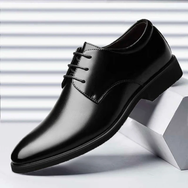 Joomra Men Knit Leather Wingtip Oxford Dress Shoes Men Dress Shoes Size 15 Wide Men s Dress Shoes Aliexpress