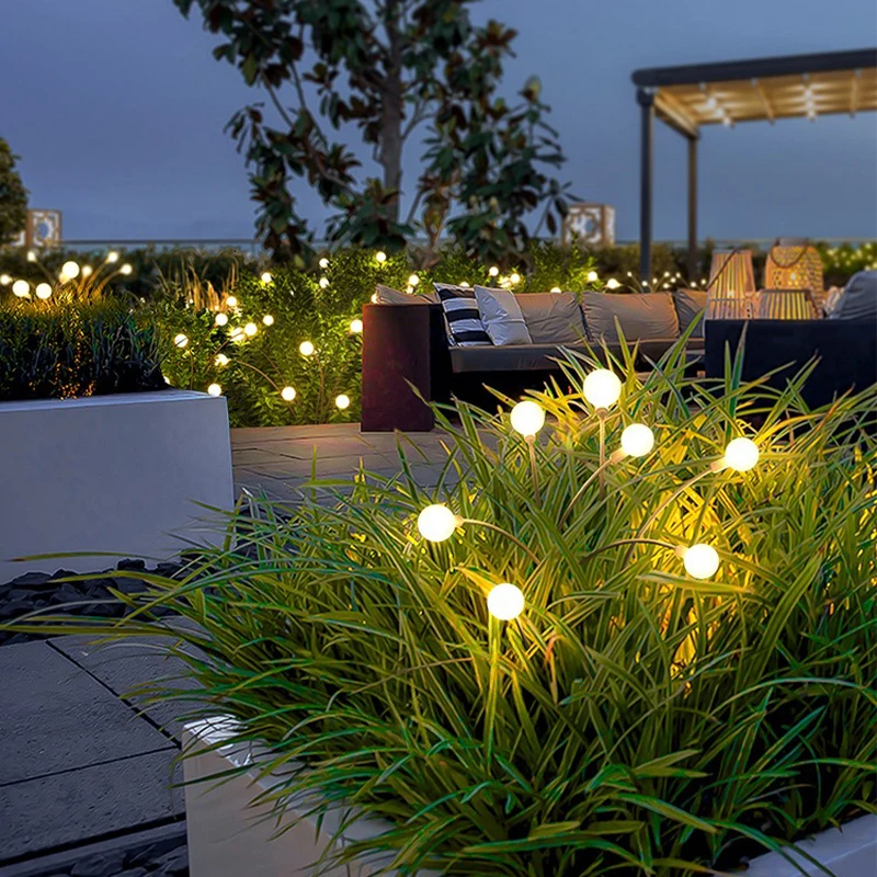 

2026 Solar Garden Light Waterproof IP65 Outdoor Lawn Lights Path Decoration Atmosphere Terrace Firefly Spike Solar Garden Light
