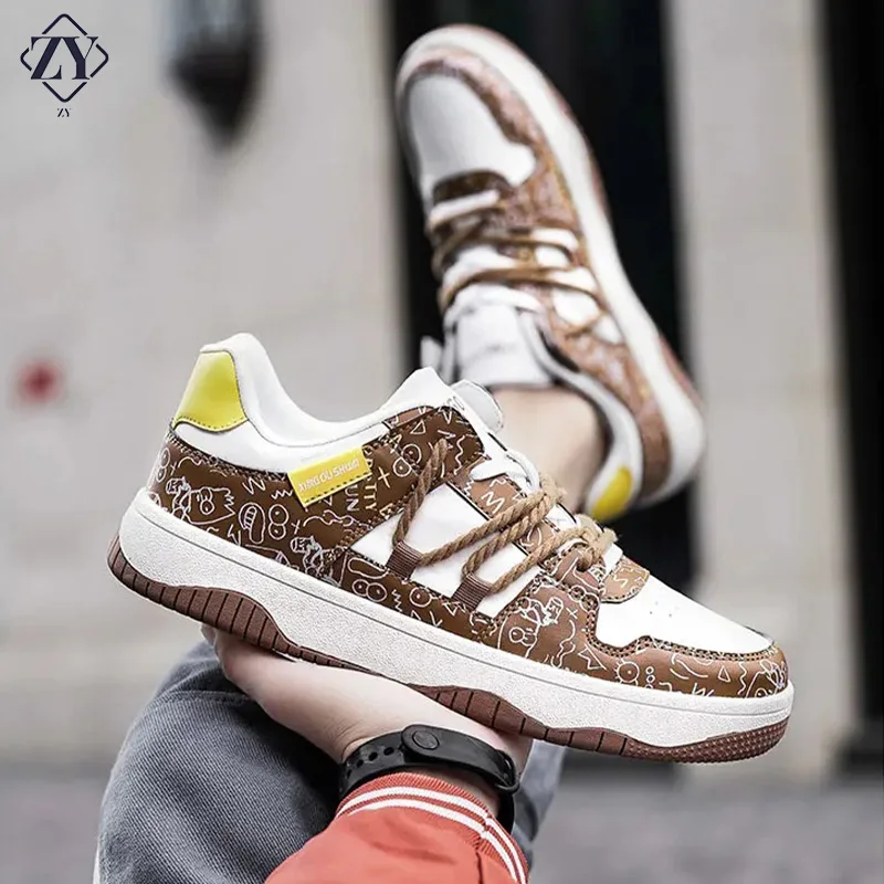 

Men Skateboarding Shoes Casual Sneakers Soft Leather Design Outdoor Men Shoe Outdoor Walking Shoes High Quality