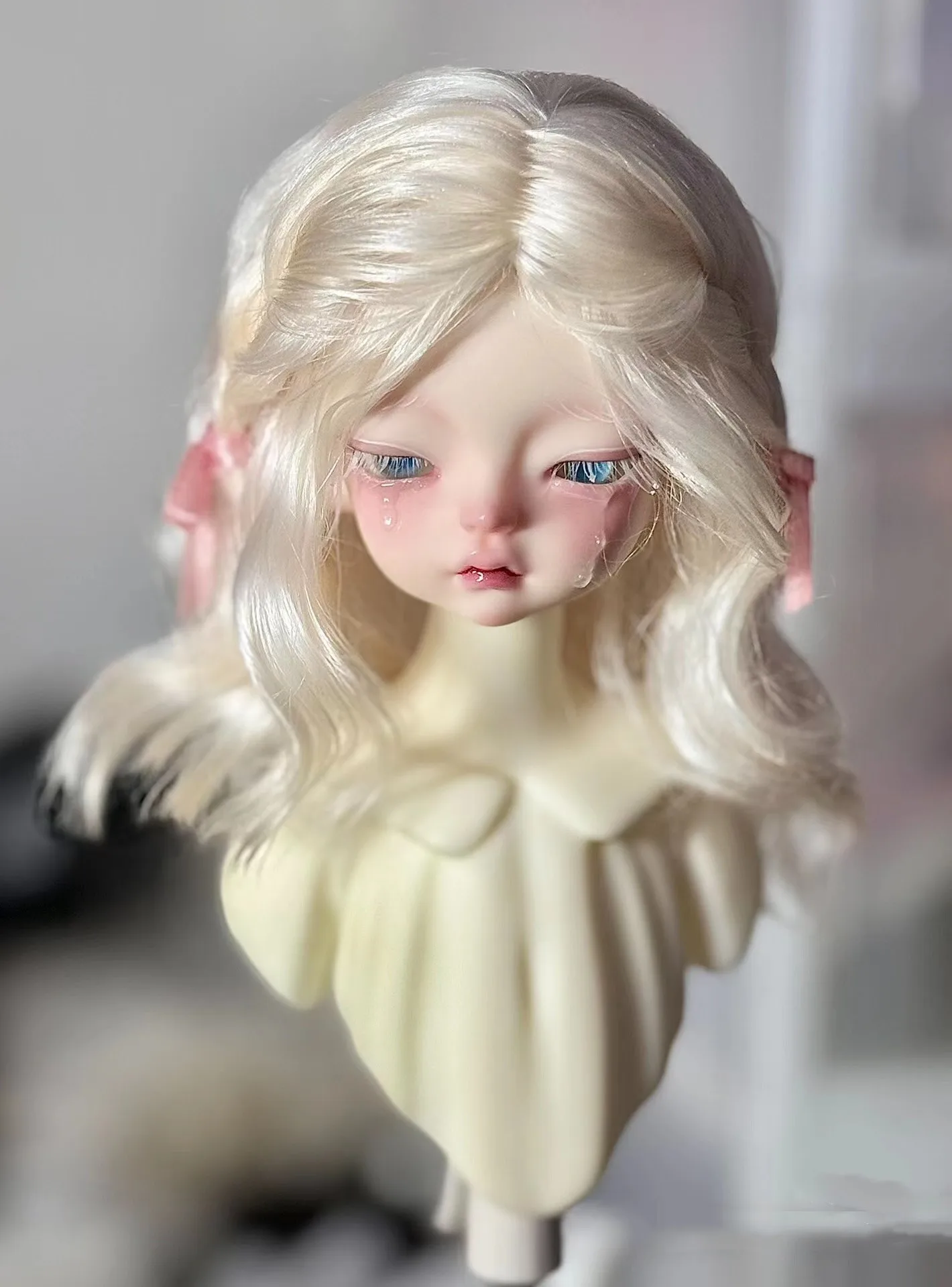 1/6 BJD Doll Mohair Curly Styling Wig, SD MSD MDD Doll Hair Free Shipping