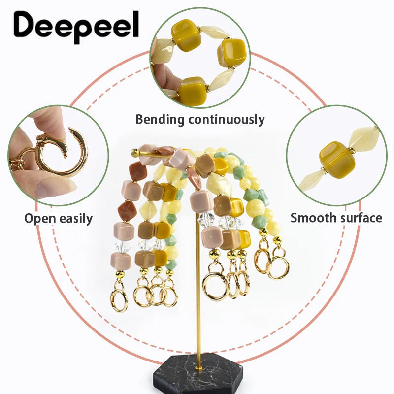 

1/2/5Pcs Color Resin Bags Shoulder Strap Chain Metal O Ring Buckle for Handbag Purse Replace Chains DIY Handmade Bag Accessories