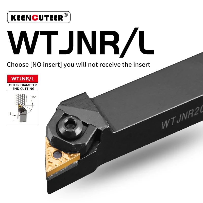 WTJNR1616 WTJNR2020 WTJNR2525 WTJNR3232 외부 선삭 공구 WTJNR WTJNL 선반 바 터닝 홀더 CNC 절삭 공구 커터 바