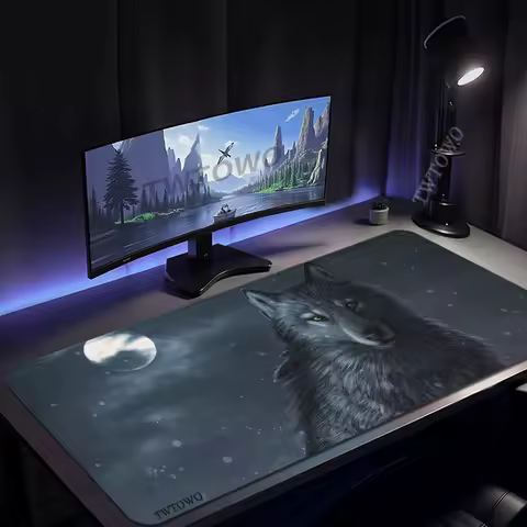 Mouse Pad Gaming Wolf XL Custom Computer Large Mousepad XXL keyboard pad Playmat Soft Natural Rubber Non-Slip Laptop Mouse Mats