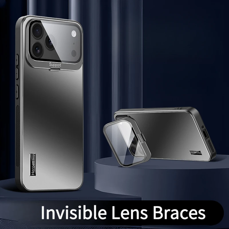 

Невидимый держатель для объектива, чехол для телефона, применимый Apple17 iPhone17promax, простой матовый защитный чехол с полным покрытием и защитой от падения