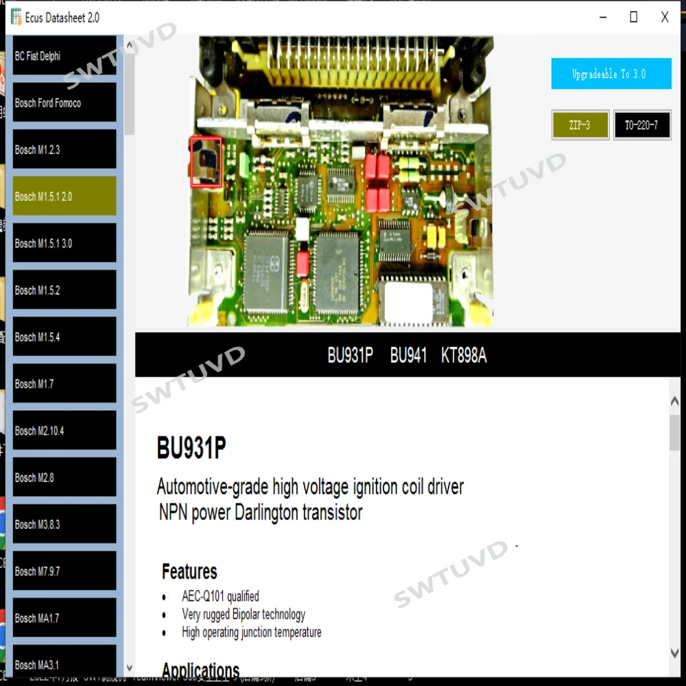 Software Ecus Datasheet 2.0 Ecu Repair Schematic Database Car ECUs Additional Information Electronic Components  PCB for Bosch