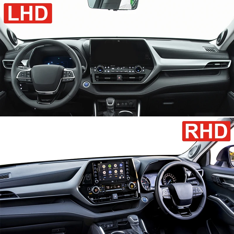 Car Dashboard Cover For Toyota Highlander XU70 Kluger 2021 2022 2023 2024 Instrument Desk Sun Shade Non-slip Pad Pad Accessories