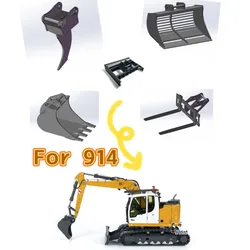 RC Parts Attachments for CUT 914 RC Hydraulic Excavator 1/14 Radio Control Digger Model Construction Trucks RC Toys TH24221