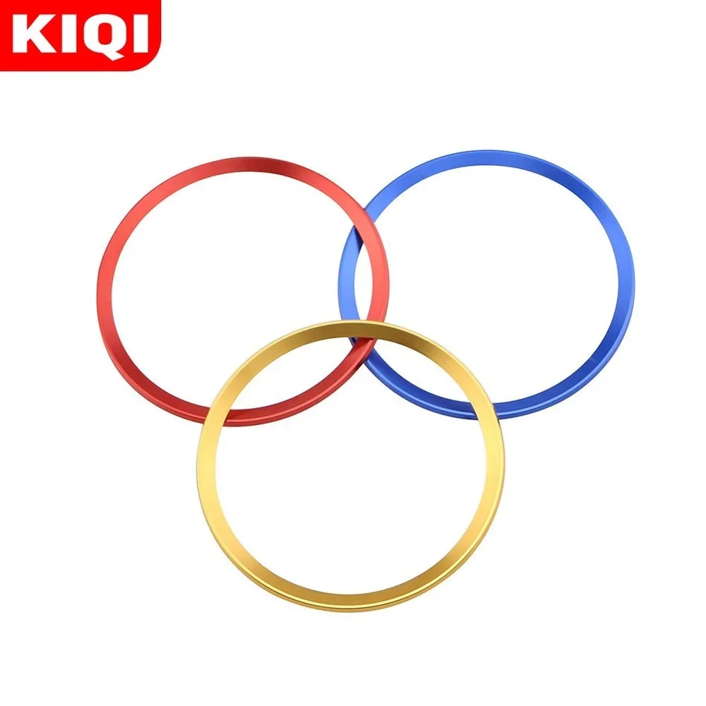 3D Aluminium Trim Car Steering Wheel Cover Logo Ring Sticker Fit for Audi A1 A3 A4 A5 A6 A7 Q3 Q5 S3 S5 S7 TT Auto Accessories