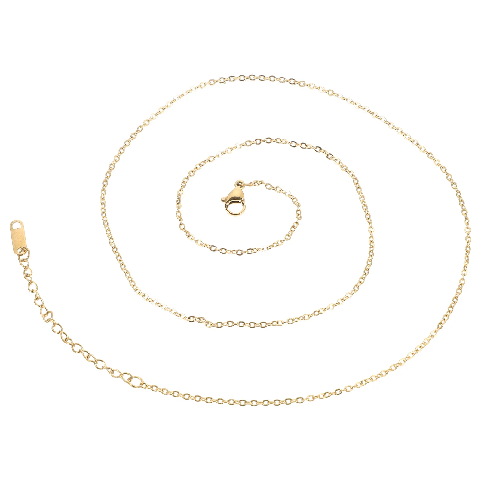 سلسلة تمديد ذهبية للقلادة من الفولاذ المقاوم للصدأ لتقوم بها بنفسك مستلزمات صناعة المجوهرات ربط سلسلة إكسسوارات نسائية