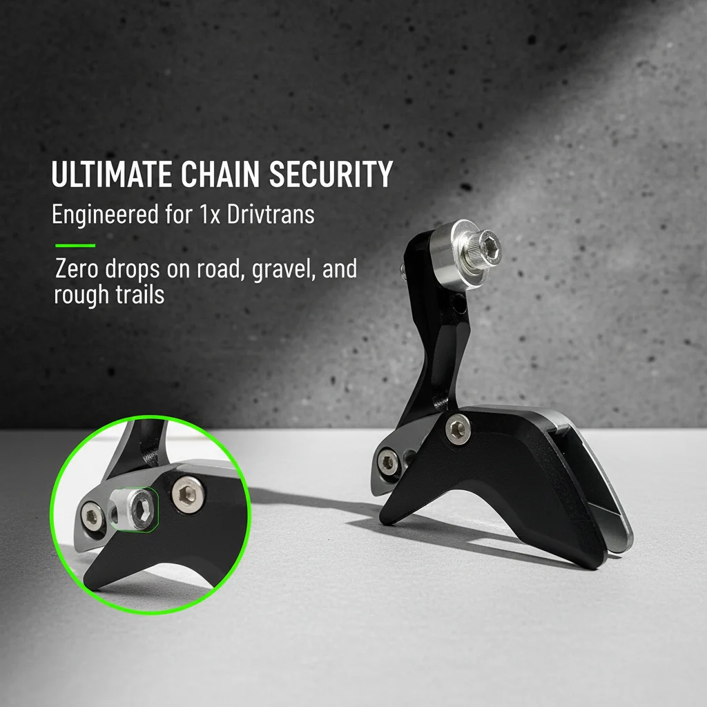 CNC Machined 6061-T6 Aluminum 1x Bike Chain Guide for MTB Road Gravel Cyclocross Chain Keeper High Performance No Plastic