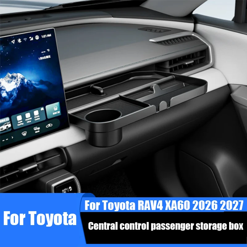 

for Toyota RAV4 XA60 Wildlander 2026 2027 Center console co pilot extended storage box made of ABS material and built-in shelf