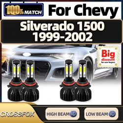 6000K Canbus Car LED Headlight Bulb 9005 9006 Led Auto Lamp 4 Sides CSP 60000LM For Chevy Silverado 1500 1999 2000 2001 2002
