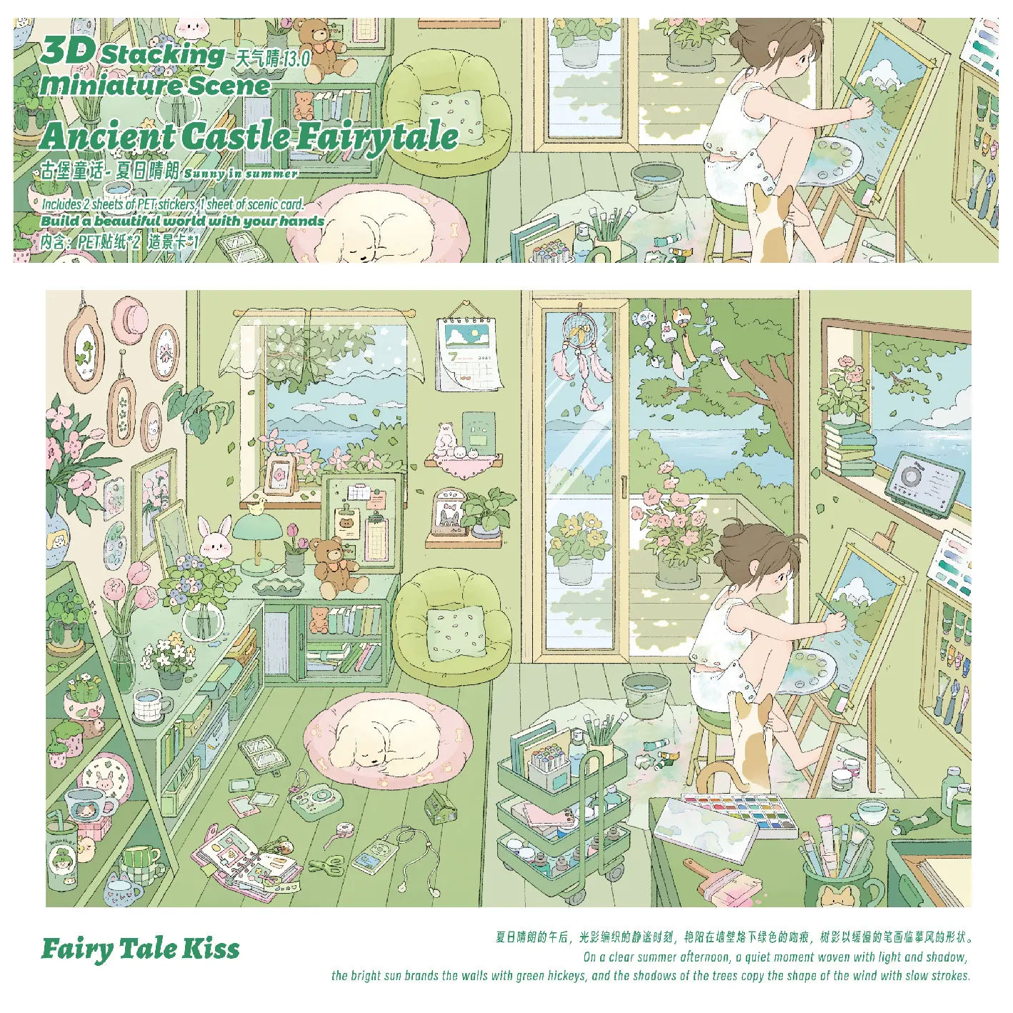 jiamei-kawaii-pegatinas-3d-de-dibujos-animados-de-castillo-de-cuento-de-hadas-y-cabana-en-el-bosque-escenas-en-miniatura-pegatinas-de-paisajes-divertidos-para-apilamiento-diy-hechas-a-mano