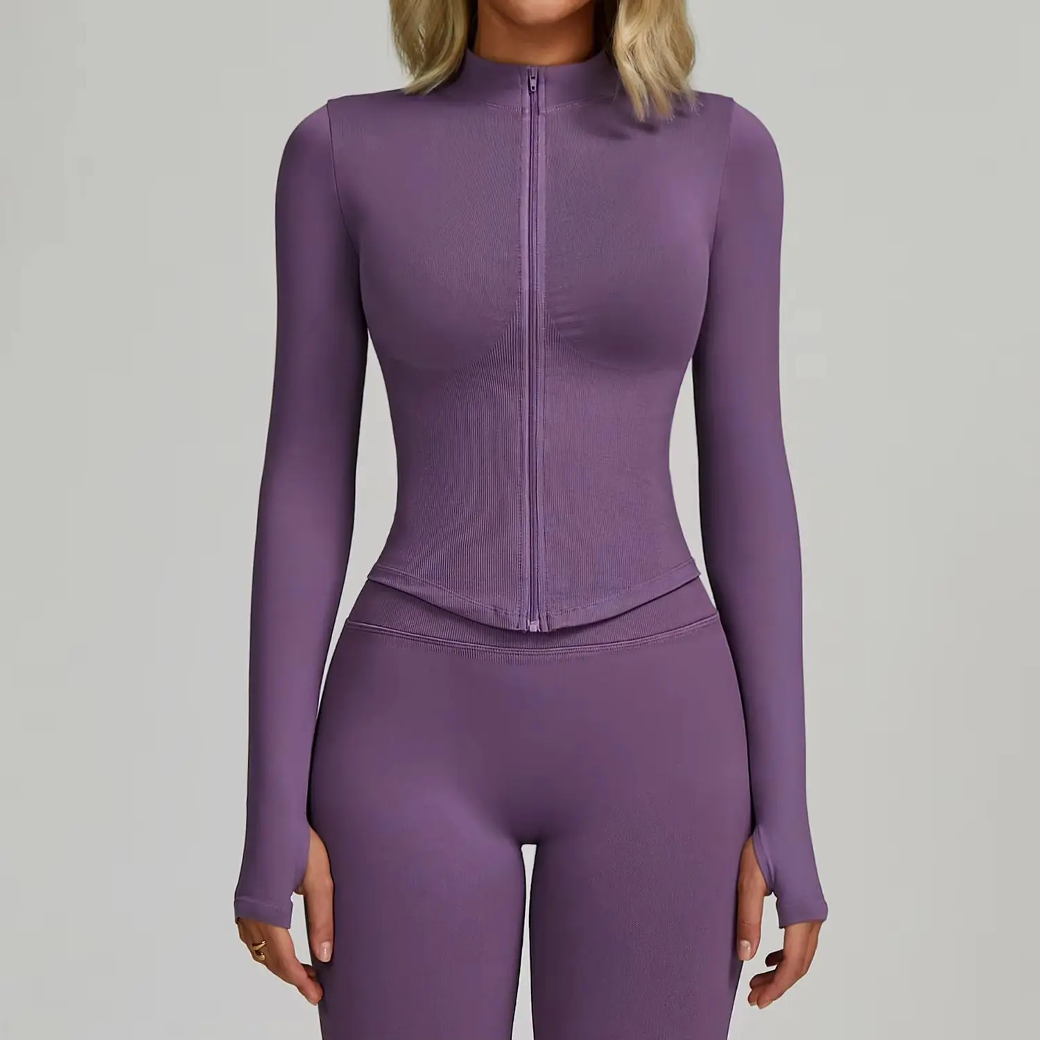 

Seamless Zipper Yoga Clothes Women Ultra-Soft Fabrics Casual Tight Sports Jackets Women Female Quick-Dry Long Sleeve Sportswear