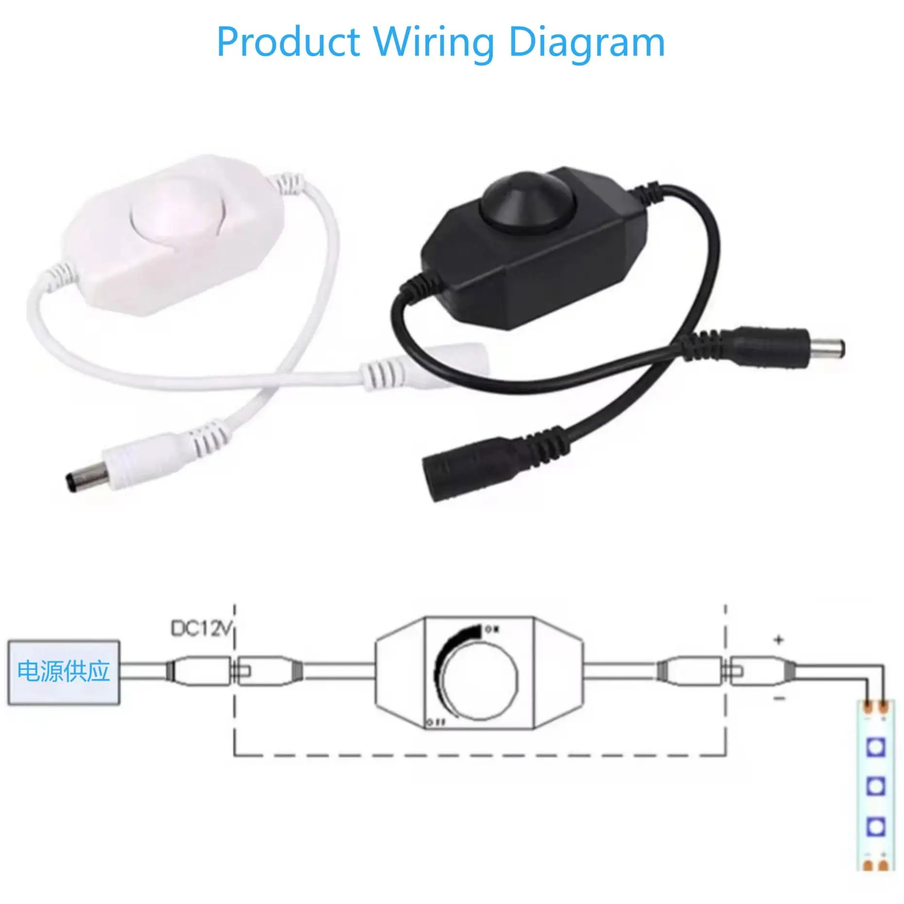LED Dimmer Switch COB Brightness Adjust Controller 5050 5730 5630 Driver LED Light Strip Power Supply Controller DC12V 24V