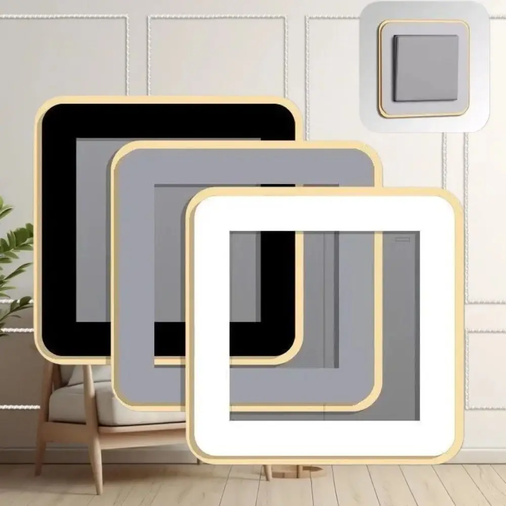 Light Luxury Dustproof Switch Protective Cover Anti-Dirty Protective Decorative Frame Switch Sticker Wall
