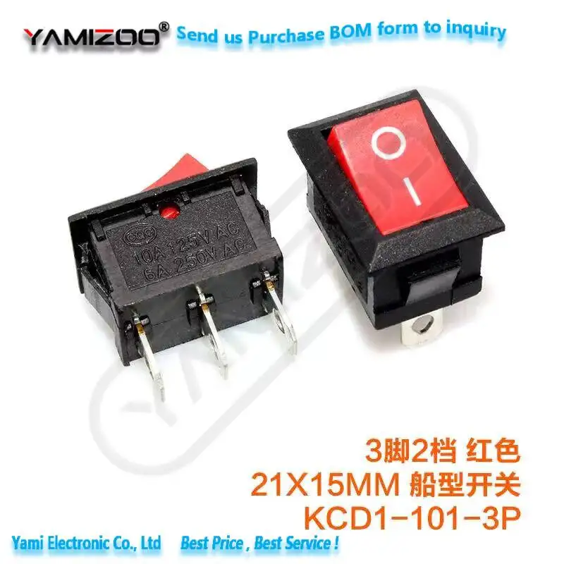 5 Stück KCD1 Wippschalter KCD1-101 Wasserspender Elektronische Waage Ein/Aus-Schalter 2-Pin 4-Pin – Detail 5