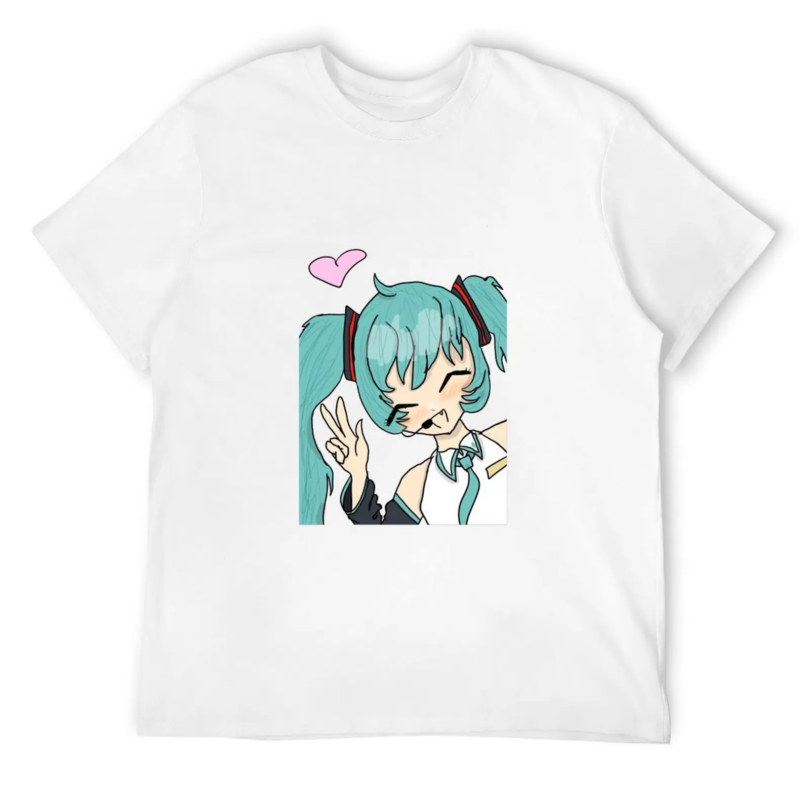 Miku T-Shirt graphics sweat heavyweights customs T-shirts for men cotton