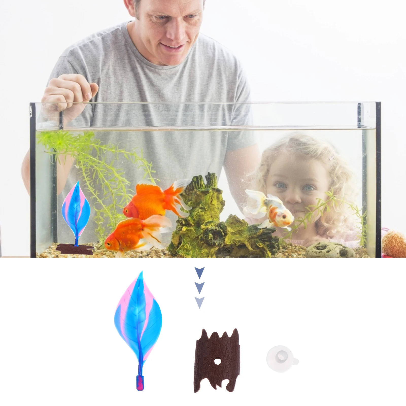 

Aquarium Decor Simulation Ornament Fish Tank Landscape Underwater Plant Accessory Lifelike Leaf Fish Tank Leaf Ornament Aquarium