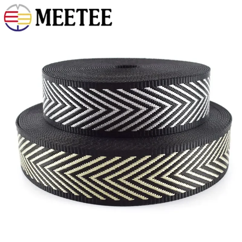 

2/5Meter 38mm Jacquard Webbing Tape Nylon Decor Ribbon Bag Strap Safety Belt Band Backpack Clothes DIY Sewing Supply Accessories