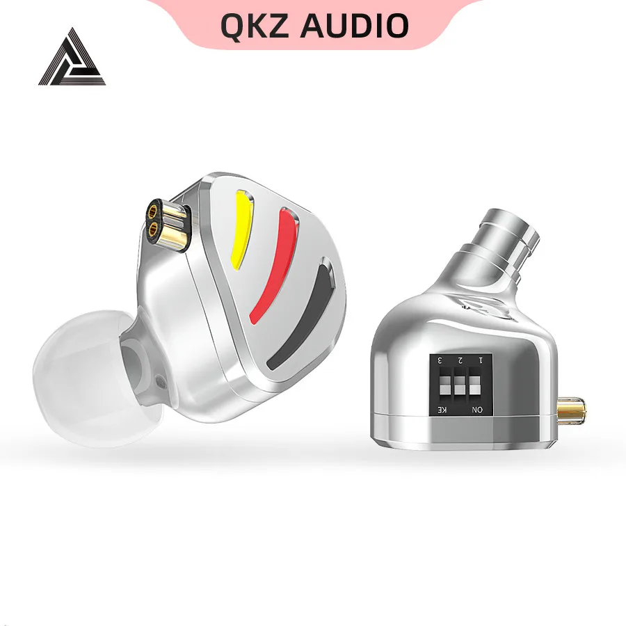 QKZ ODIN HiFi Earphones High-end Tunable Wired Headphone In Ear Monitor Bass Headsets Switch Adjustment Earphone IEM Earbud