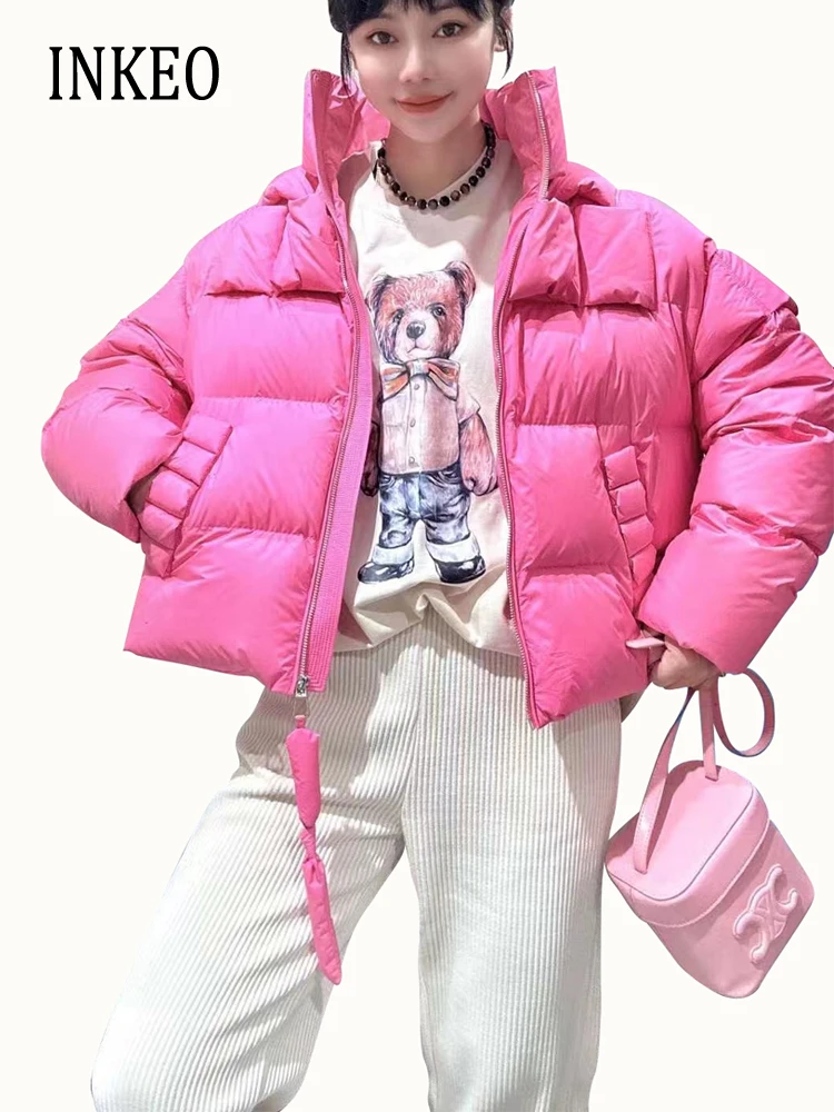 

Luxury women's Turtleneck Down jacket Oversized Pink Green 2023 Winter Thick Design puffer coat Thickened warm Outwear 3O111