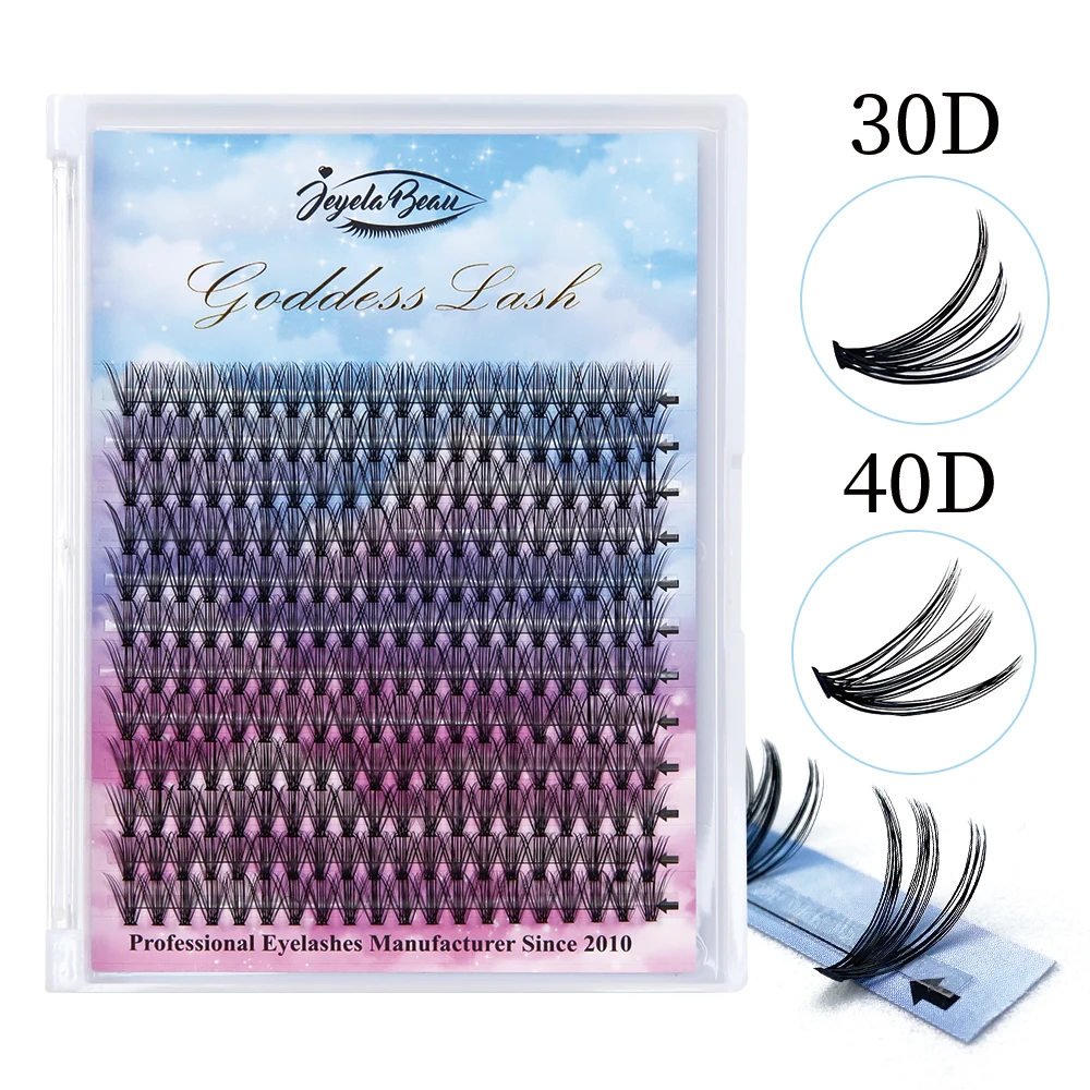 

Goddess 30D/40D Cluster Lash Extension Bundles Eyelash Individual DIY Makeup False Eylash Volume Fans 240pcs