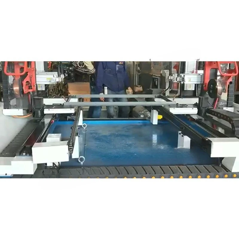 Horizontal electric steel automatic welding machine, metal angle iron angle steel welding equipment