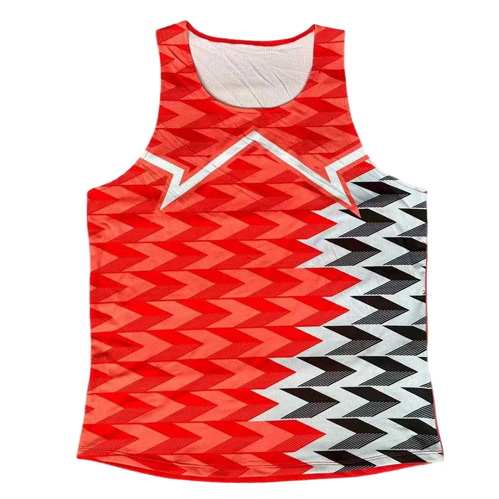 러닝 조끼 육상 탱크탑 스피드 피트니스 셔츠 민소매 남성 운동선수 트랙 필드 싱글렛