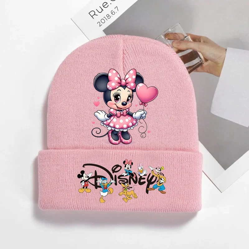 Minnie Mouse Winter Hats for Women Men Beanies Knitted Solid Hat Girls Autumn Female Beanie Caps Warmer Bonnet Ladies Casual Cap