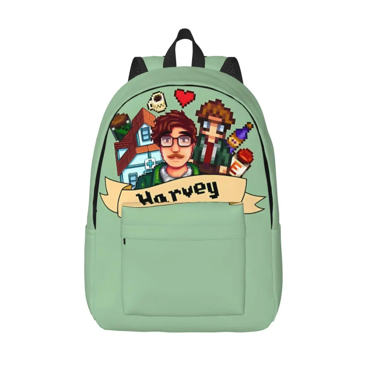 

Book Pack Harvey Zipper Closure Stardew Valley Ladies Birthday Adjustable Strap Bookbag For Work