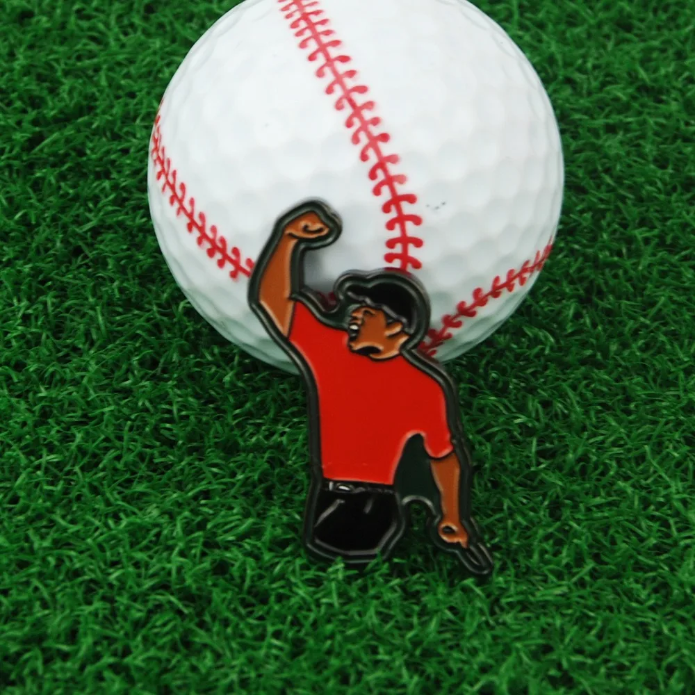 سبيكة ماركر كرة جولف مارك النمر الأخضر سترة قبعة جولف كليب الإبداعية متعدد الألوان مشبك جولف علامة كرة جولف موقف #2