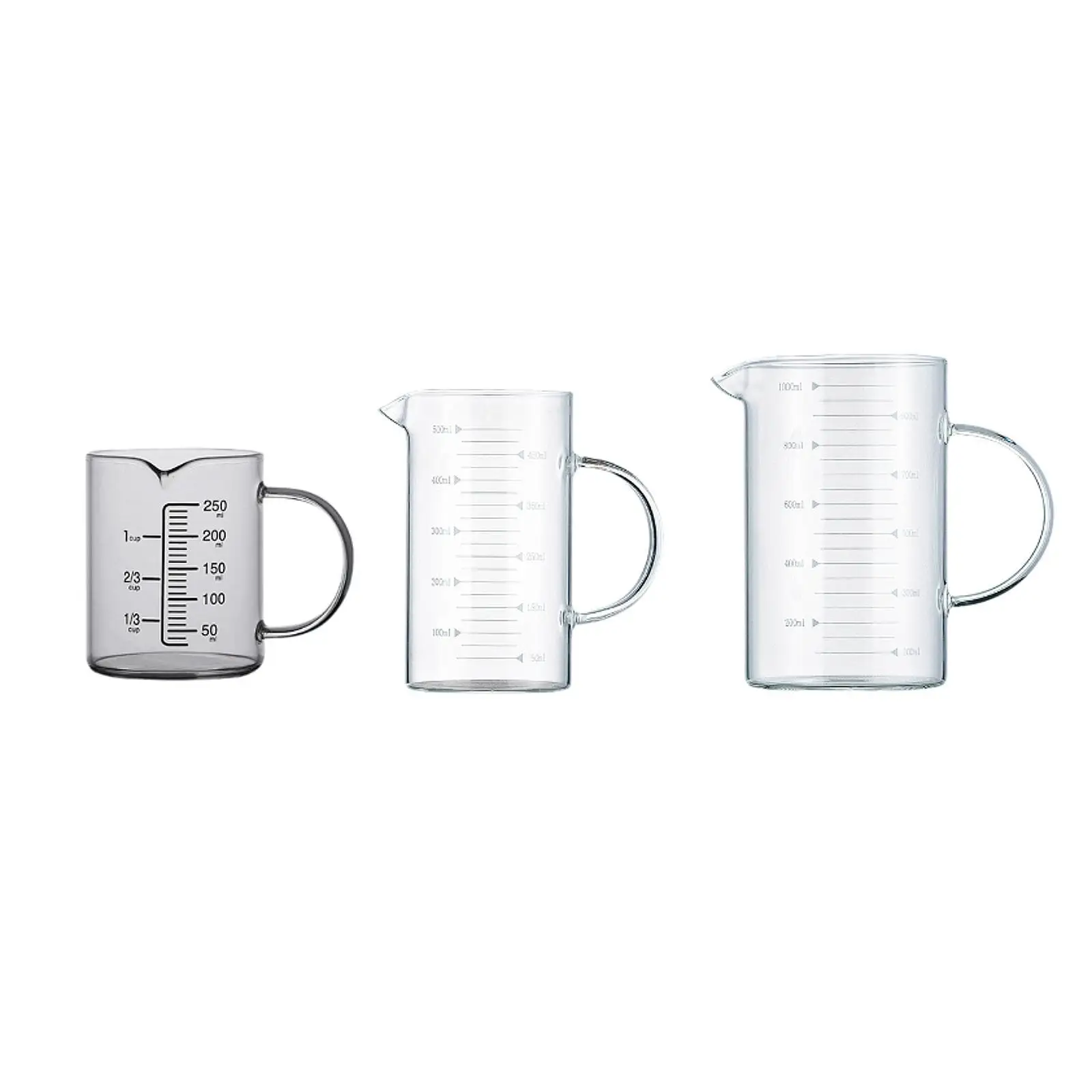 Glass Measuring Cup Portable High Borosilicate Glass Cup for Housheold