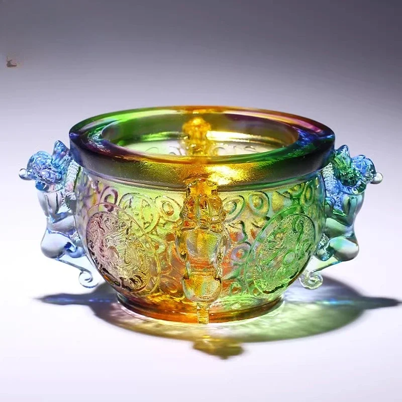 Ancient glazed handicrafts cornucopia ornaments attract wealth and gather wealth living room crystals