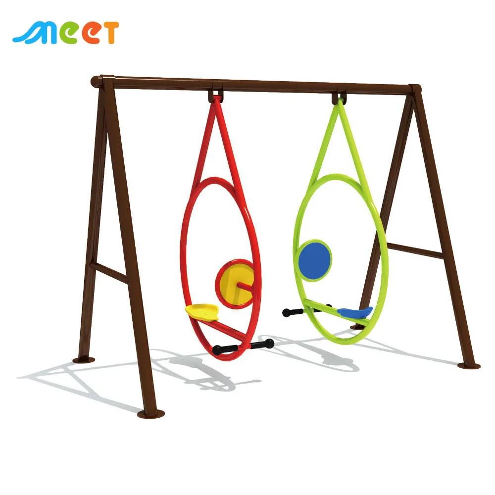 Children Swing Set Steel Swing Set Playhouse for Garden Home Shopping Mall Durable Outdoor Playground