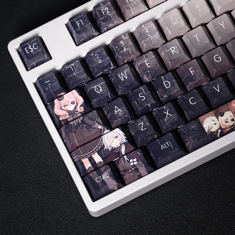 

108 клавиш, шпионский стиль, аниме, PBT Keycaps, вишневый профиль, аниме краситель, сублимационная механическая клавиатура, Keycap для MX Switch 61/104