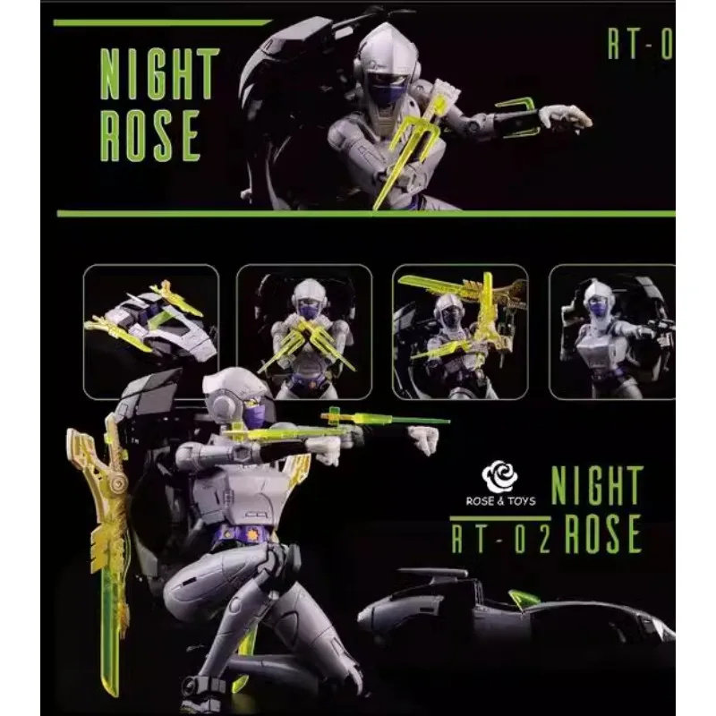 Transformation MP Master Nightbird RT02 Female Ninja KO MP55 Arcee Action Figures Model Toy view 2
