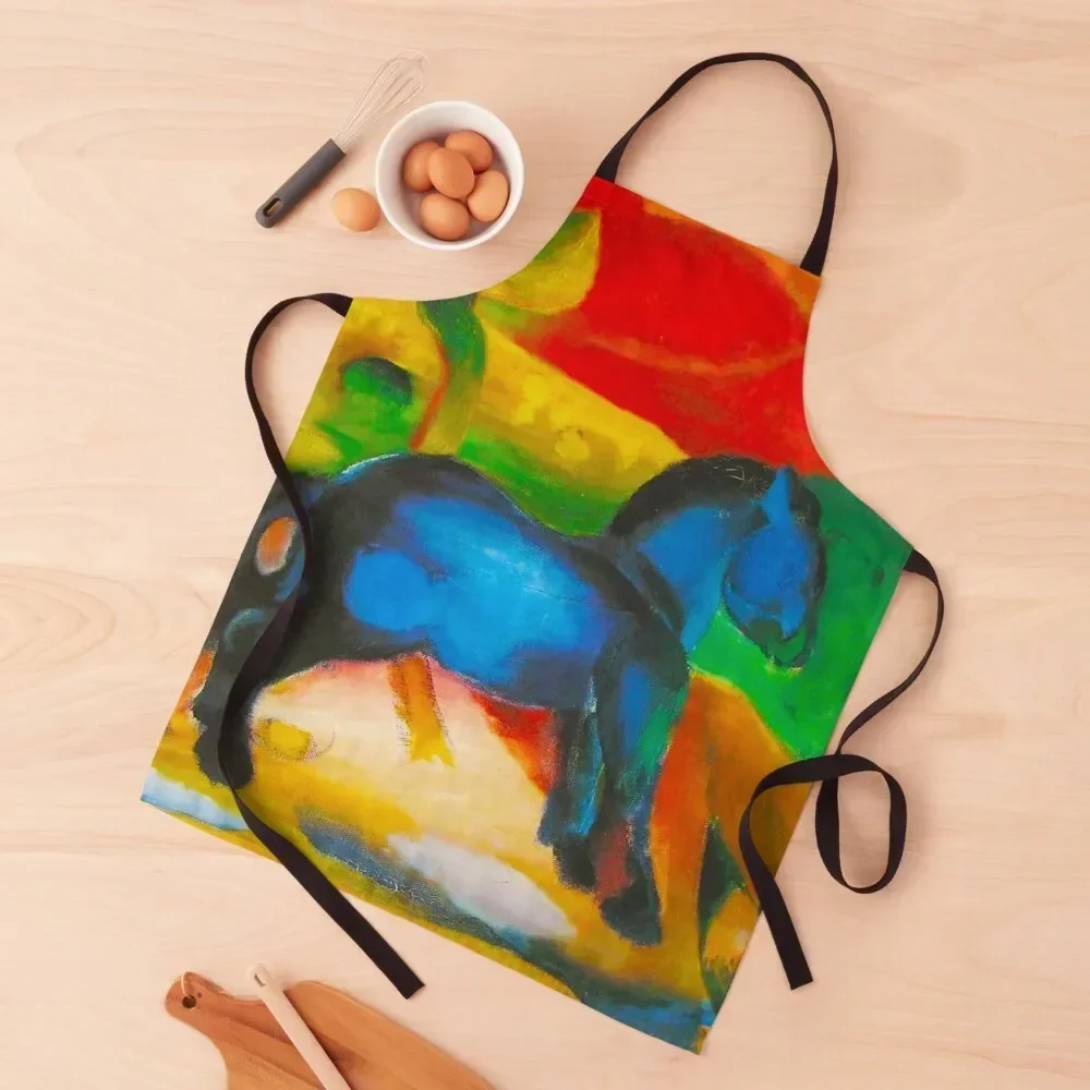 

FRANZ MARC HD - Little Blue Horse 1912 Apron Dress Chef Uniform For Girl Kitchen Front Apron