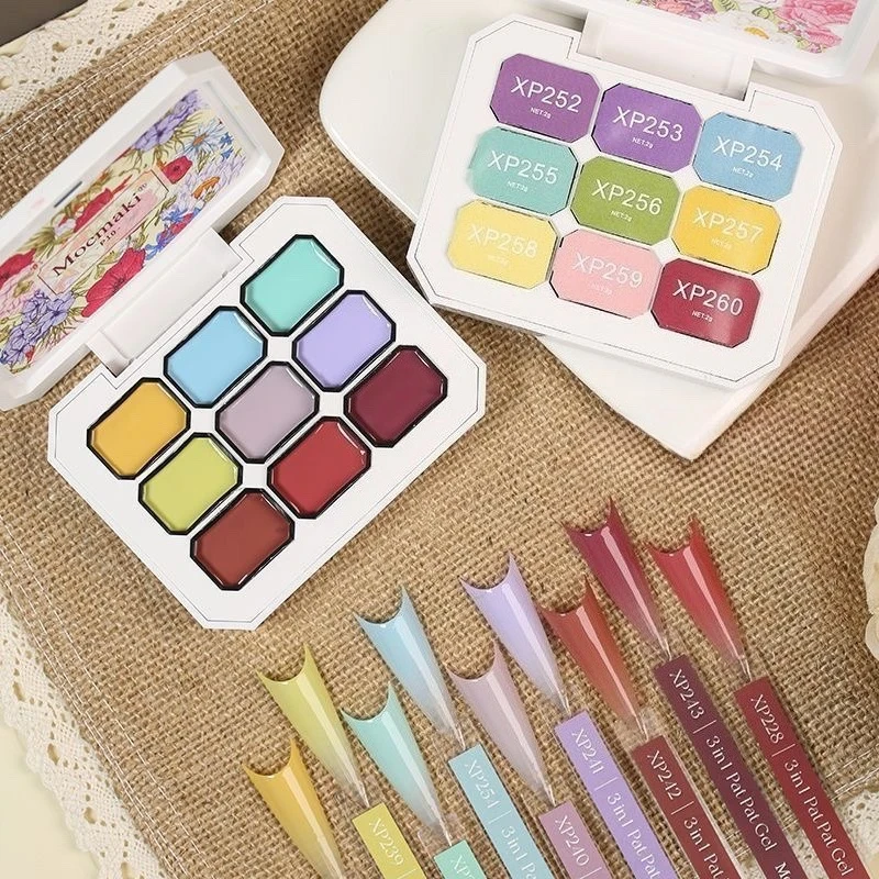 

9 Colors Painting Gel Gradient Design Nail Art Semi Permanent Soak Off UV LED Nails Varnishes 3D Modeling Coat Gel For Manicure