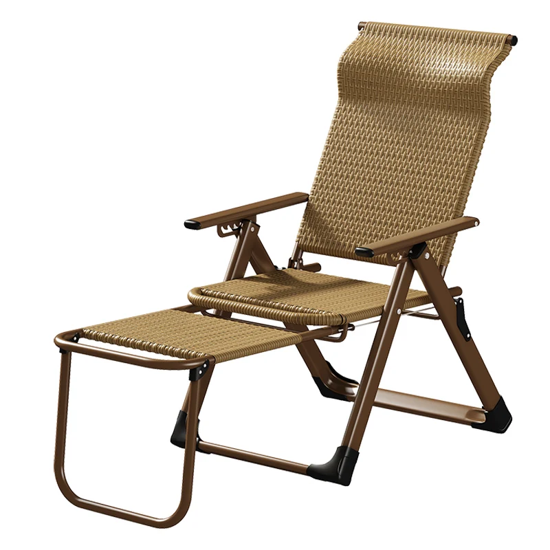 Sedia da campeggio reclinabile in Rattan da pesca Patio abbronzatura Designer terrazza Lounge Chair nuoto comodi mobili Sillas De Playa