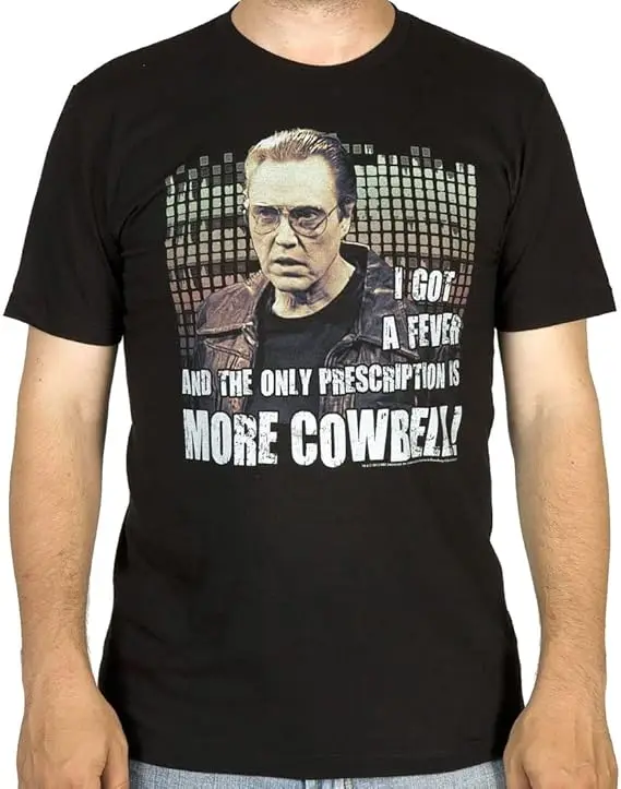 More Cowbell T-Shirt 100% Cotton Trendy Y2K Short-Sleeve Tee – Soft, Quick-Drying, & Moisture-Wicking; Ideal Sports Casual Wear;