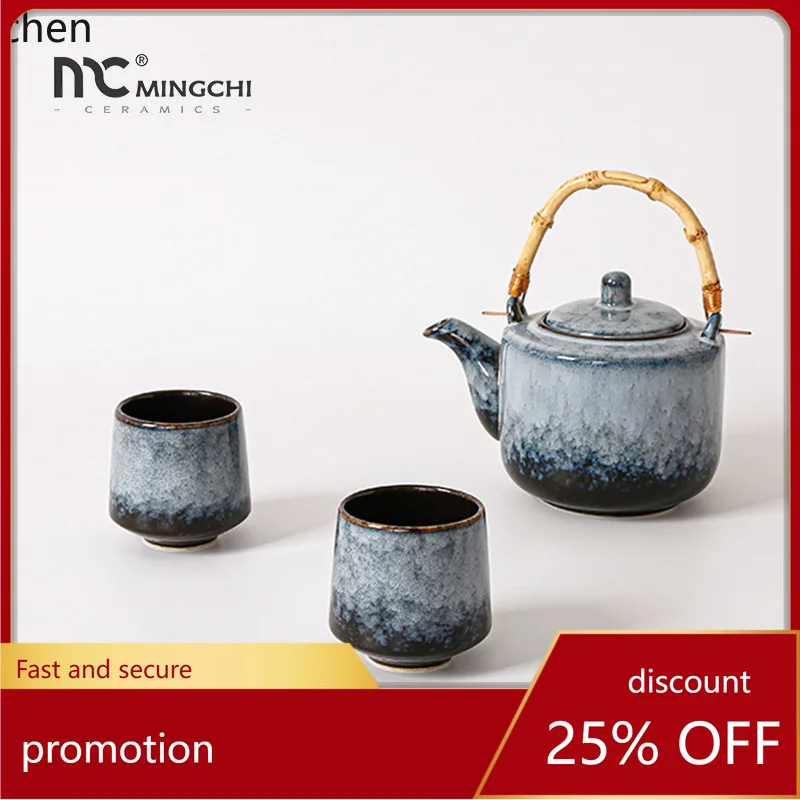 

Zml set: marble gray kiln-change retro creative ceramic minimalist high-end cups, bowls, plates, and dishes