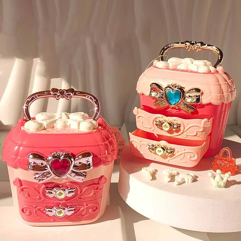 New Girls Jewelry Treasure Box Storage Suitcase Unlocked Treasure Hunting Jewelry Box Princess Play House Toy Birthday Gifts