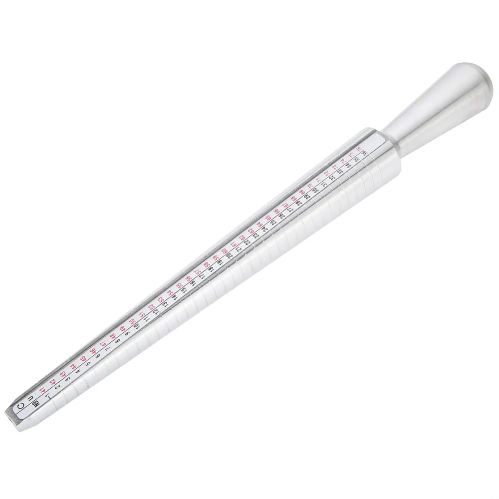 Professional Metal Ring Sizer 2 Scales Ring Mandrel Finger Measuring Stick Women Men Rings